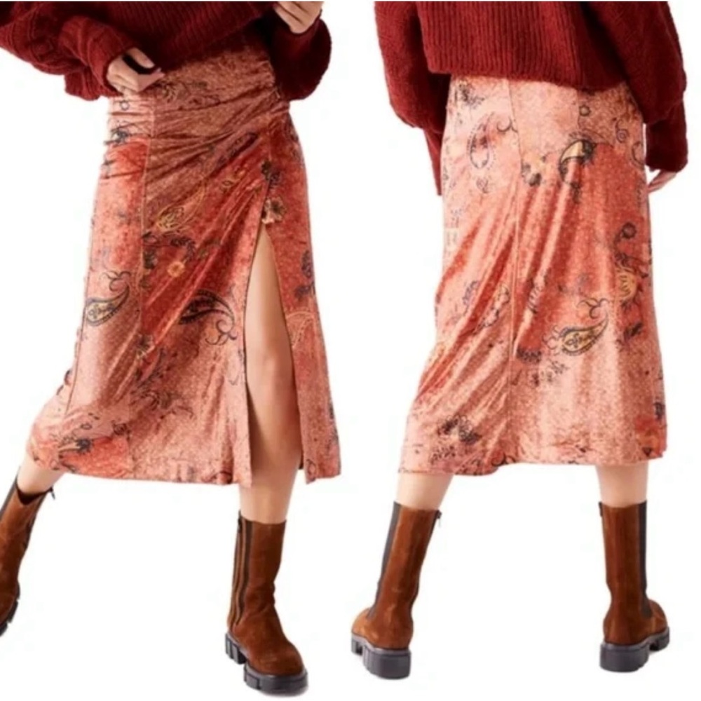 Free People Paisley Print Maxi Skirt - Picture 2 of 5